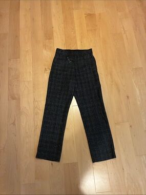 Men's Charcoal Plaid Dress Pants